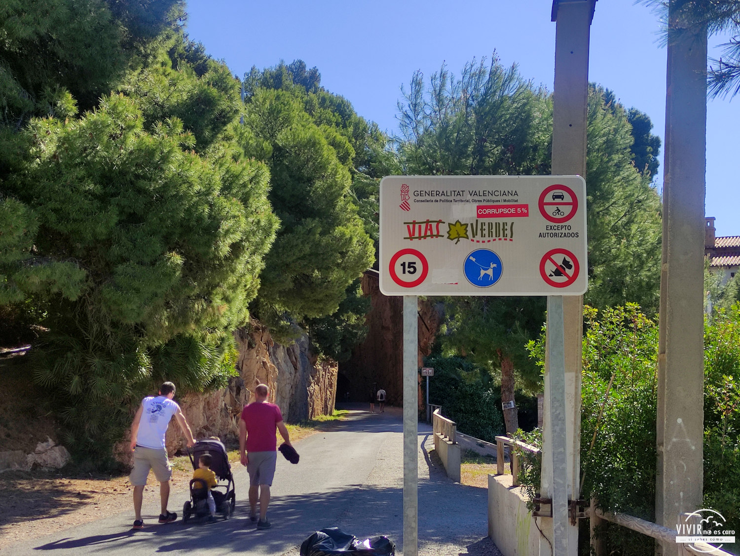 Acceso Benicassim a la Vía Verde del Mar hacia Oropesa (Castellón)