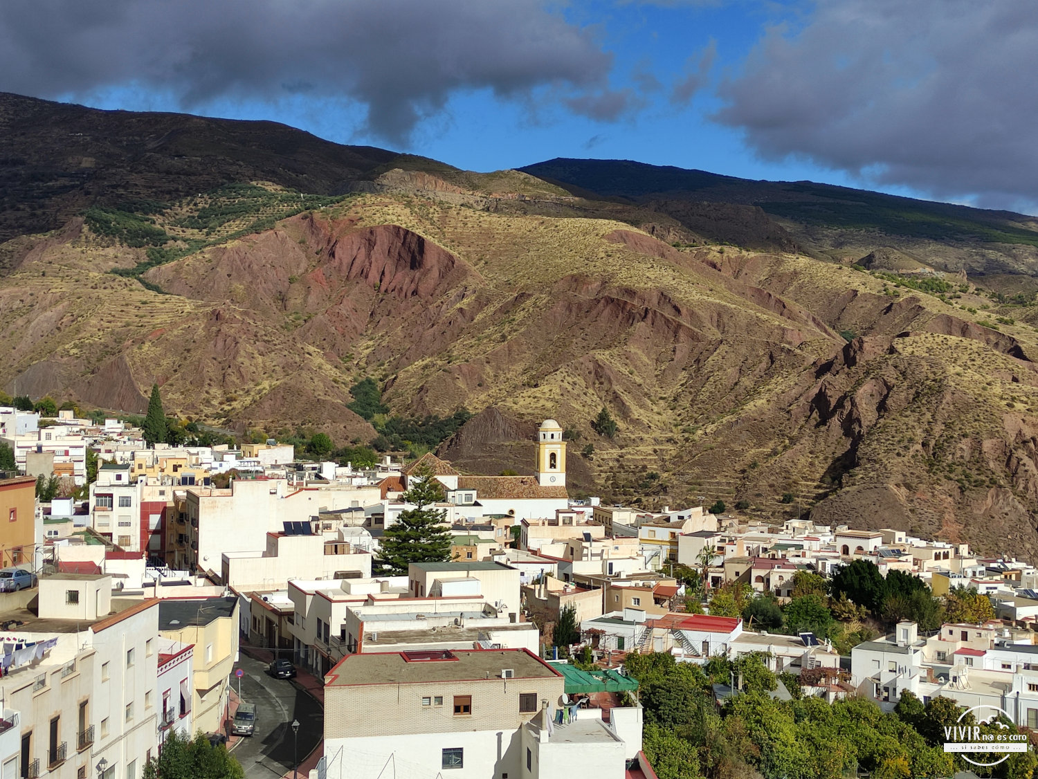 Vista panorámica de Canjáyar desde lo alto (Almería)