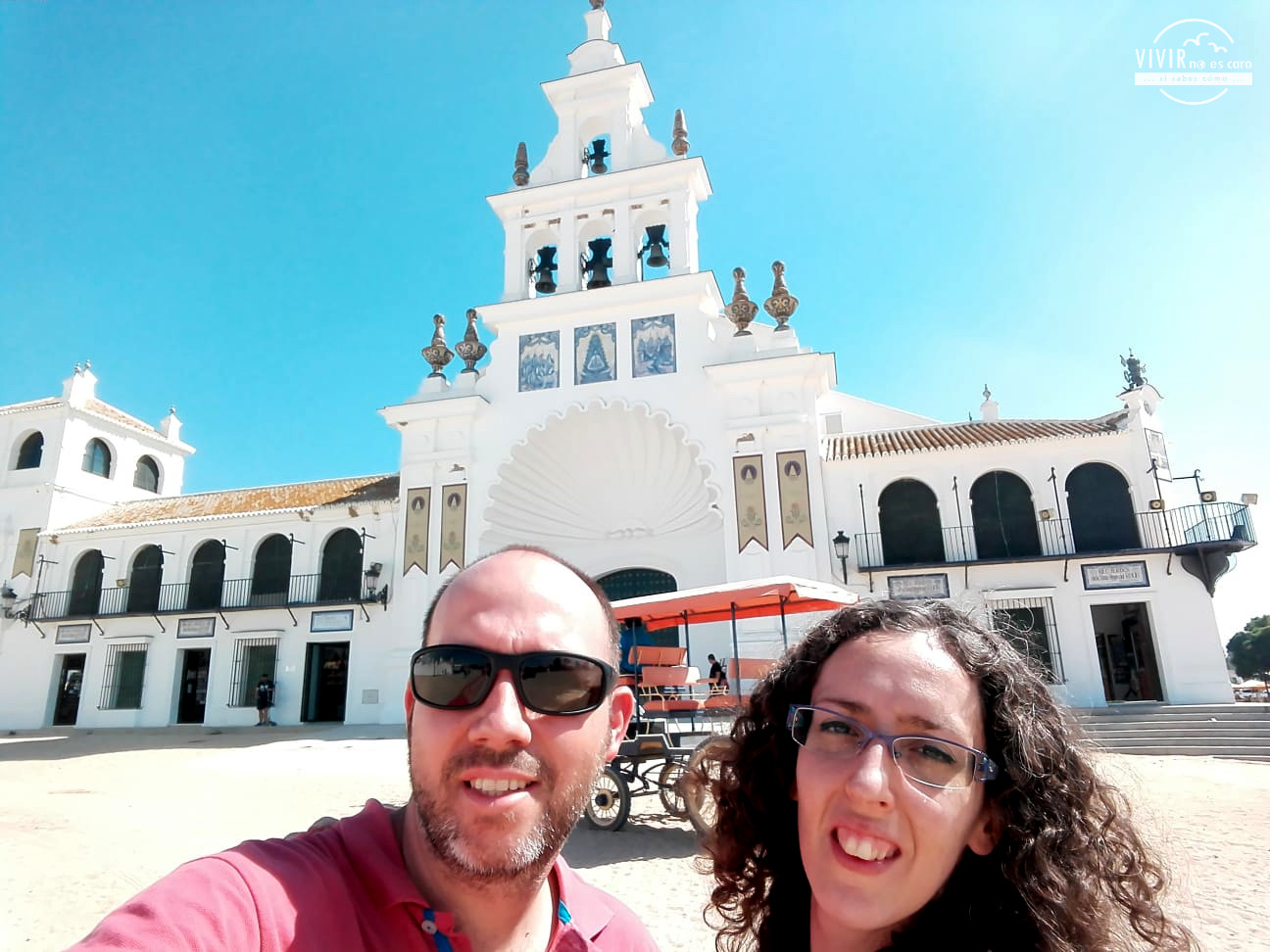 Selfie con la Ermita del Rocío (Huelva)