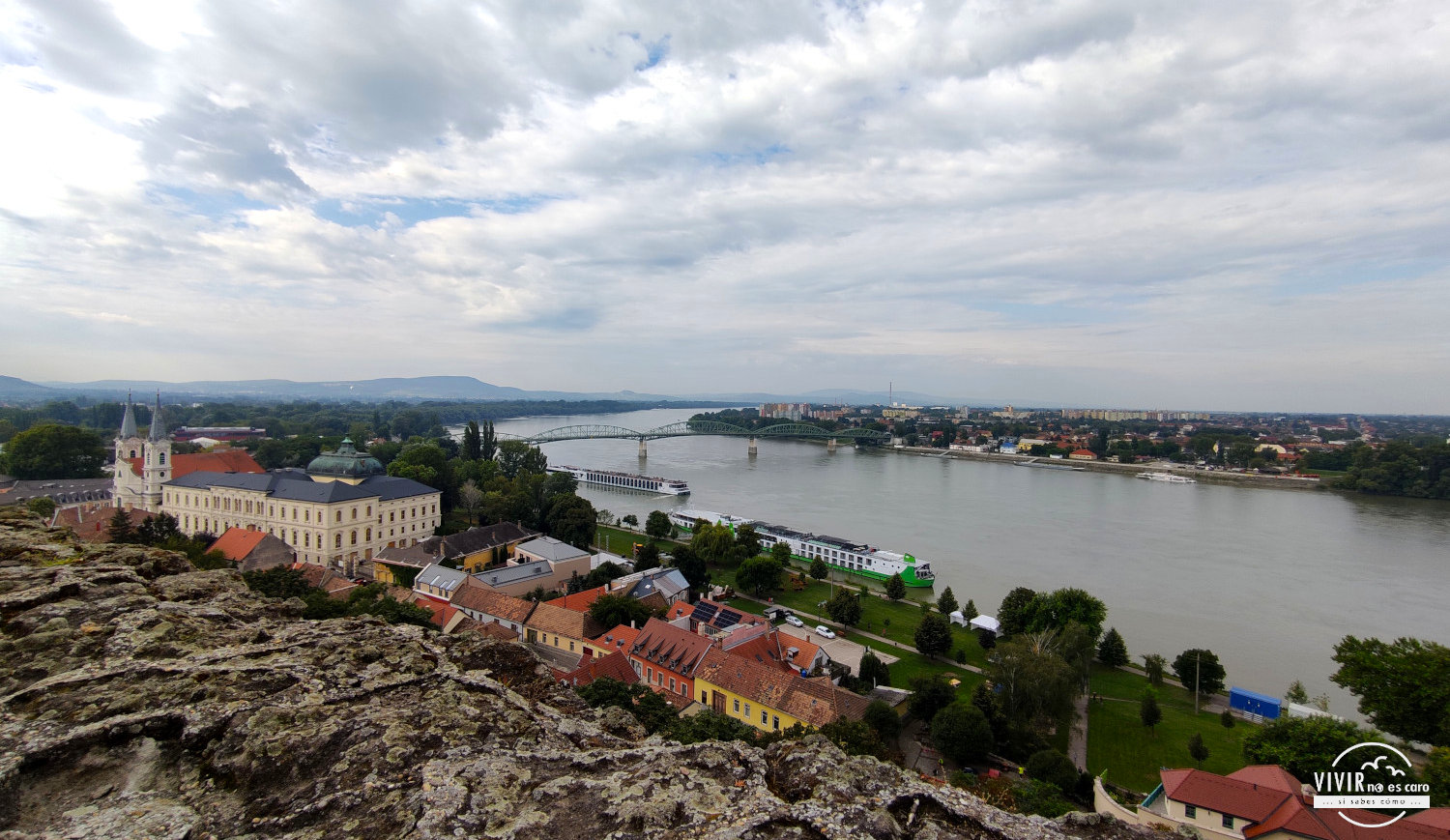 Vistas desde el mirador de la Catedral de Esztergom (Hungría)