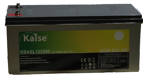 Batería solar AGM marca Kaise 250ah C100