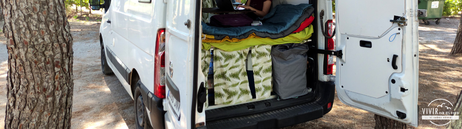 Cortinas traseras en furgoneta camper
