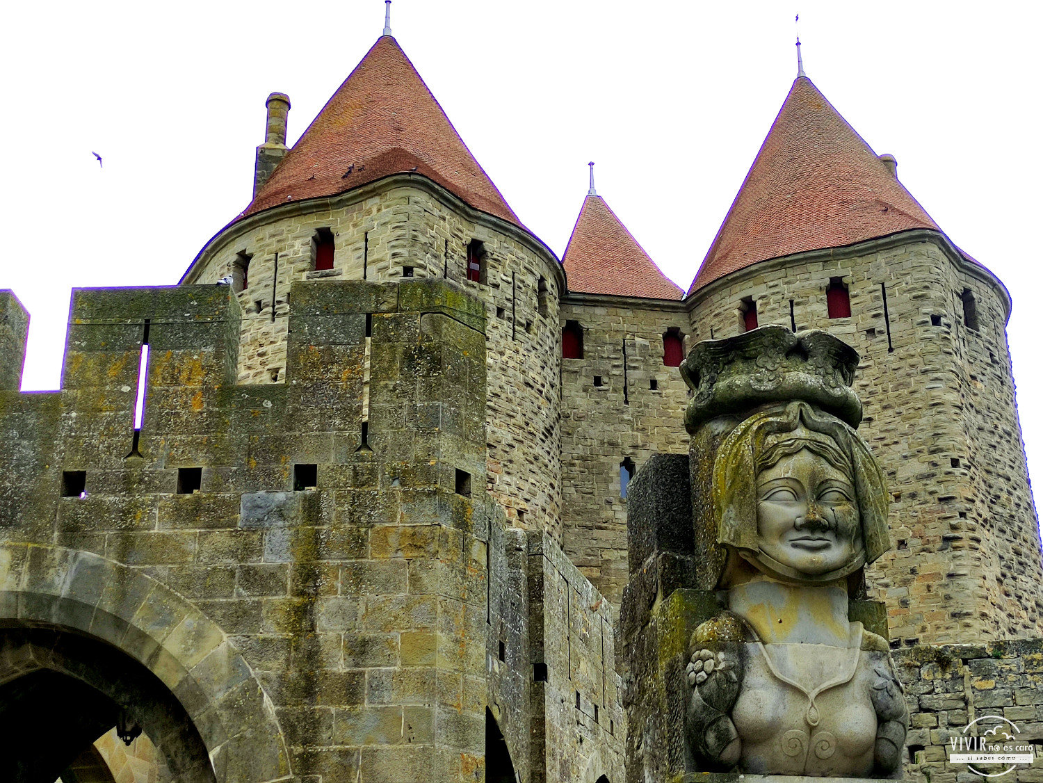 Busto de la Dama Carcas en Carcassonne