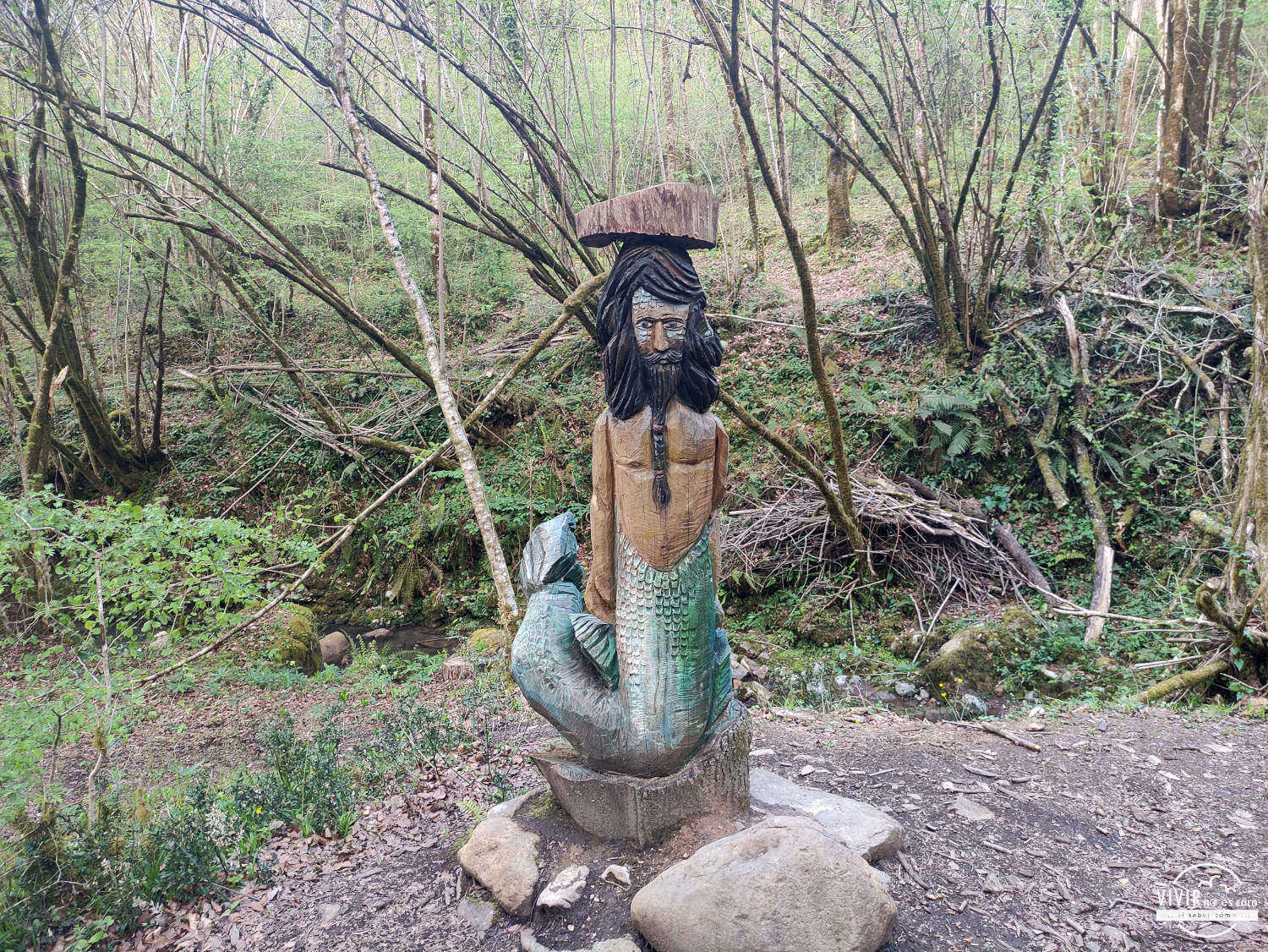 Hombre Pez de Liérganes en el Bosque Mitológico de Monte Tejas (Cantabria)