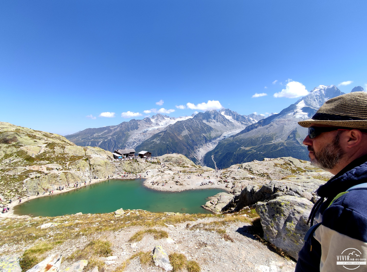 Alex mirando el Lac Blanc (Chamonix MontBlanc)