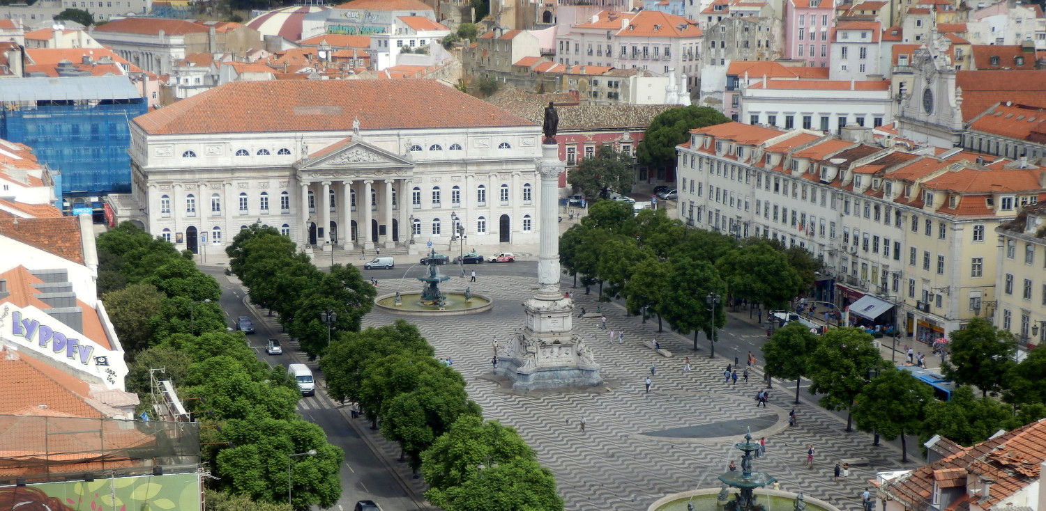 Plaza do Rossio en el Barrio La Baixa - Lisboa (Portugal)