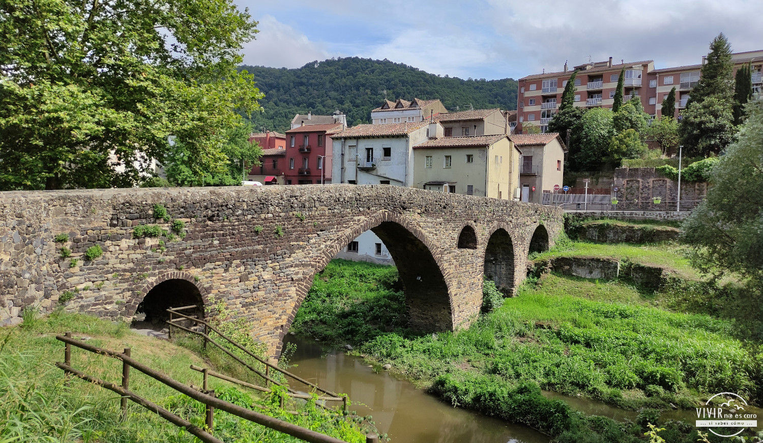 Puente medieval de Sant Joan les Fonts (Gerona)