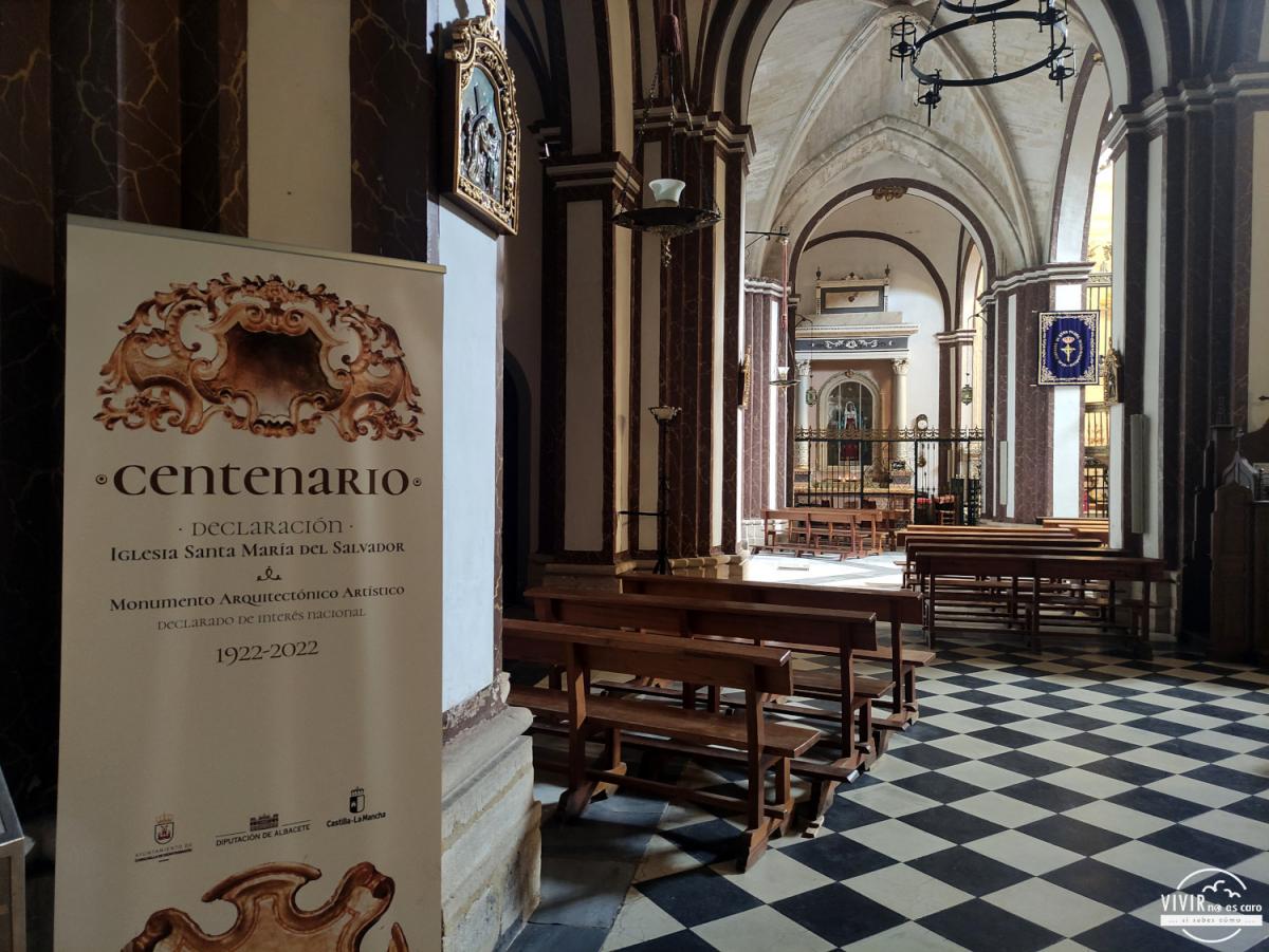 Interior de la Iglesia de Santa María del Salvador en Chinchilla de Montearagón