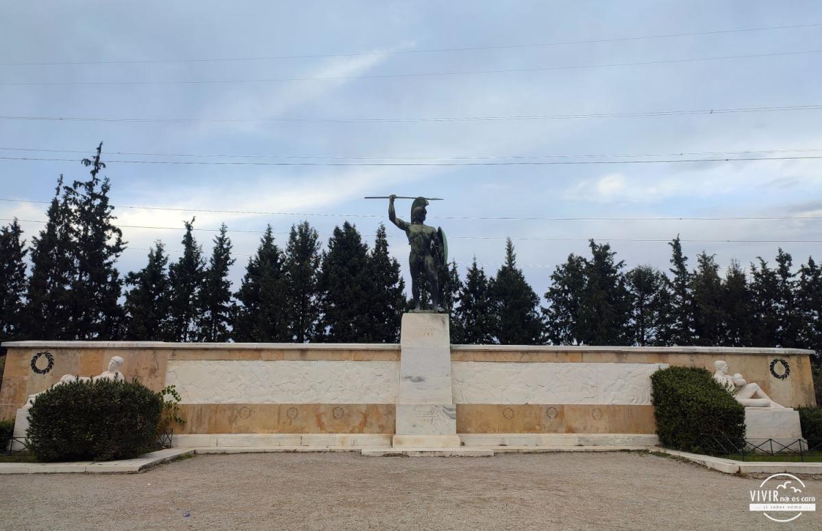 Monumento Leónidas en el Desfiladero de las Termópilas (Grecia)