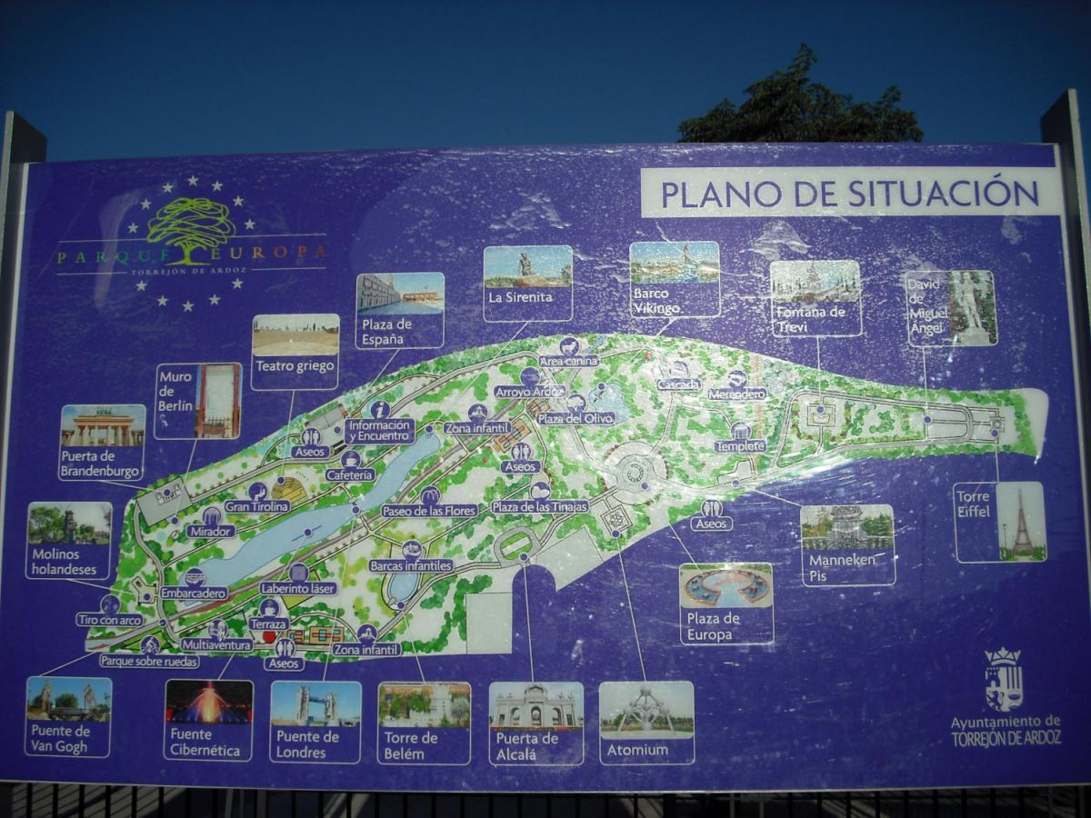 Plano situación Parque Europa de Madrid Torrejon de Ardoz del año 2011