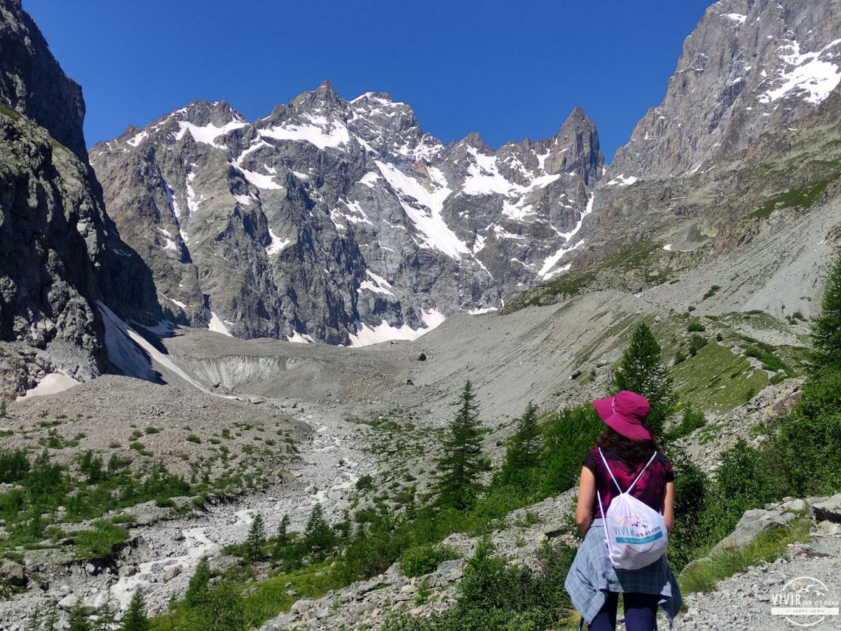 Senderismo al Glaciar Blanco de los Ecrins (Alpes, Francia)