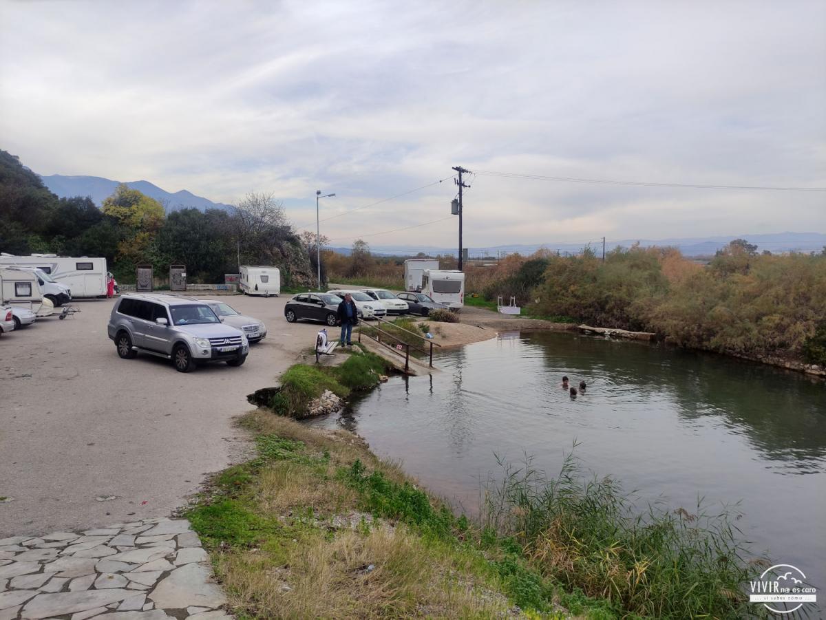 Parking Termas gratis Psoronéria (Lamia, Termópilas, Grecia)