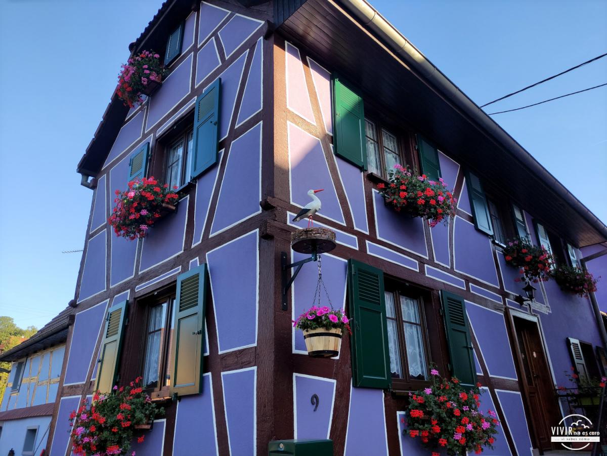 Casa alsaciana en Hirtzbach (Alsacia, Francia)