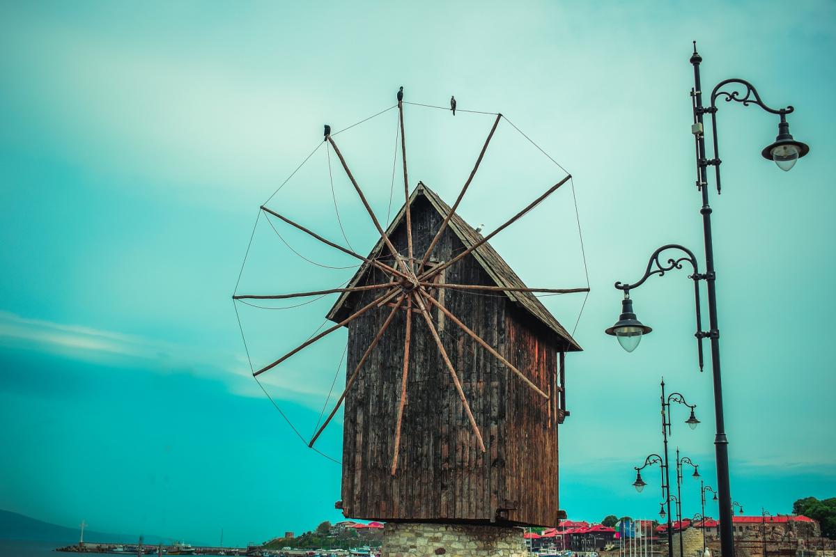 Molino de viento de Nessebar (Bulgaria)