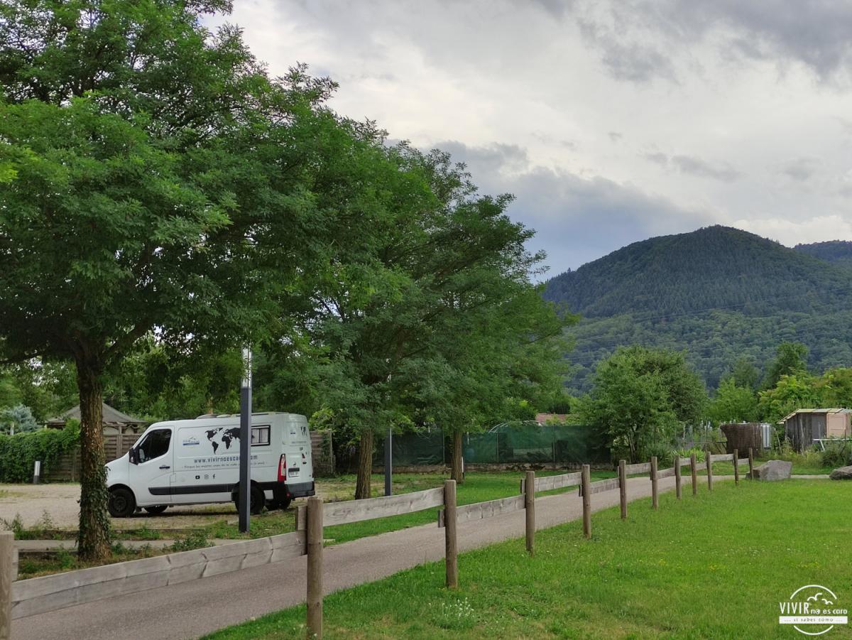 Parking gratuito en Turckheim (Alsacia, Francia)