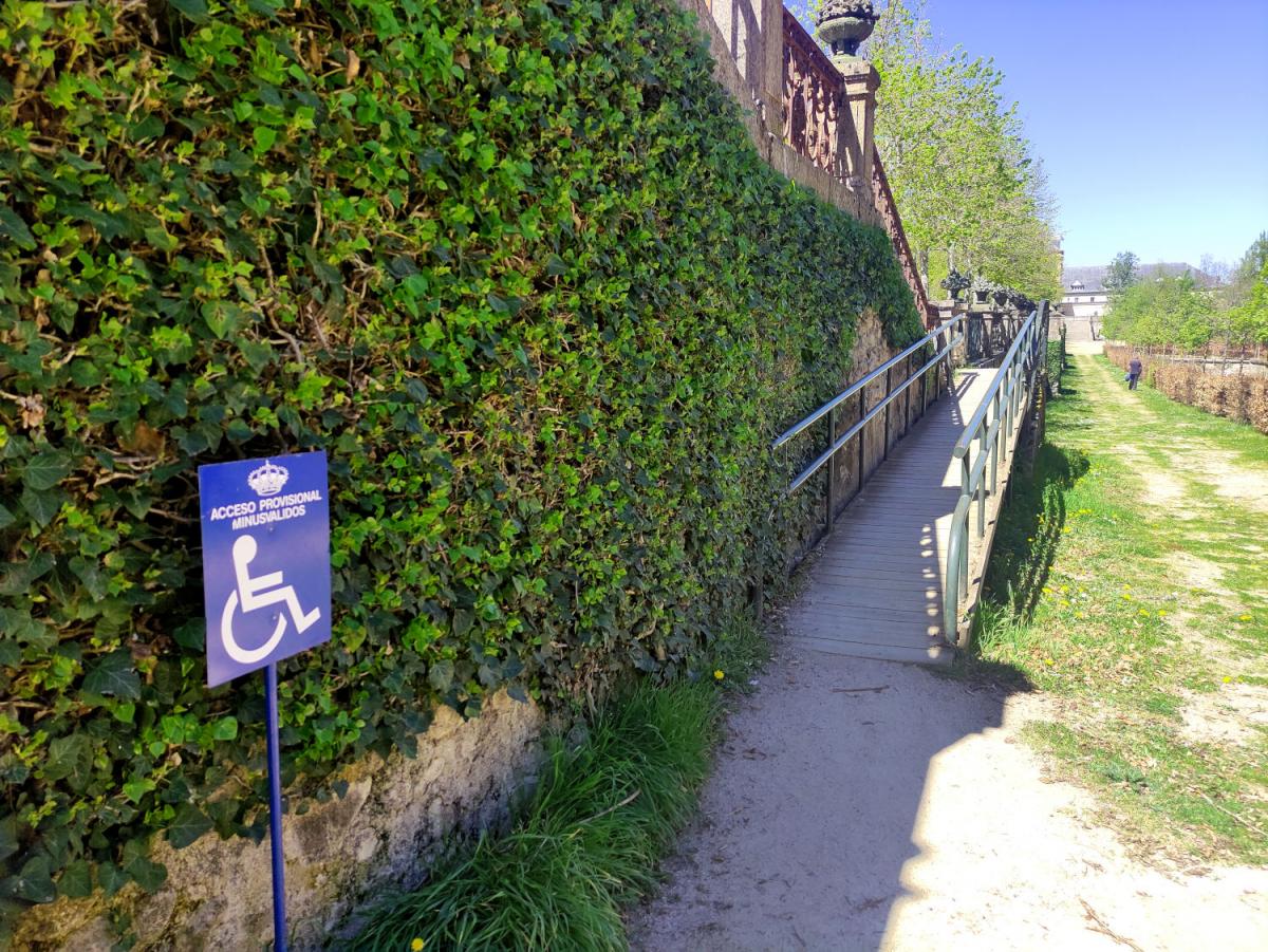 Accesibilidad silla de ruedas Jardines de la Granja de San Ildefonso (Segovia)
