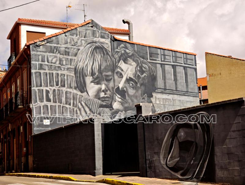 Astorga: mural de Charlot