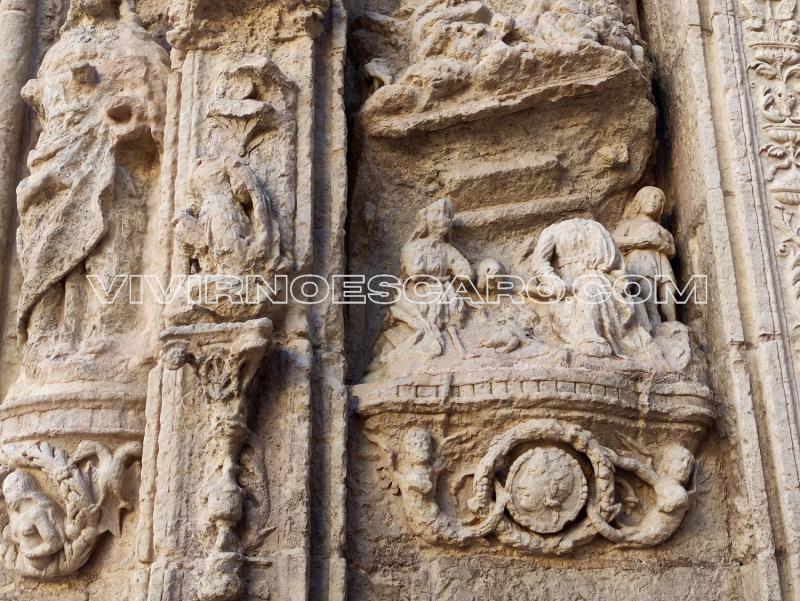 Biar: detalle fachada de la iglesia