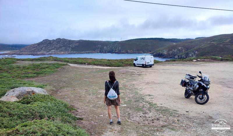 Parking Cabo Faro Vilán en furgoneta camper o autocaravana