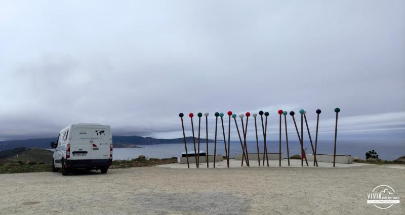 Camariñas: Furgoneta camper en el Mirador Alto da Vela