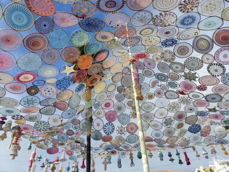 El Rompido techo colores arcos de crochet (Huelva)