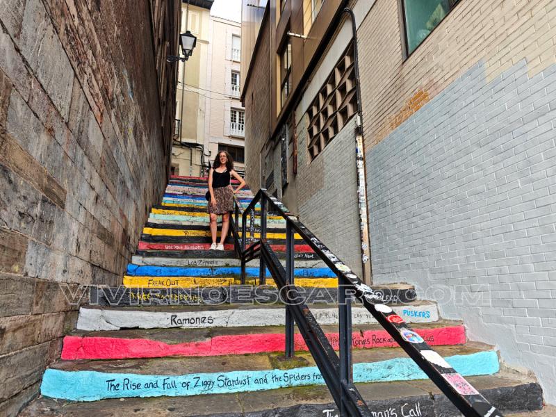 Gijón: escaleras del rock en Cimadevilla