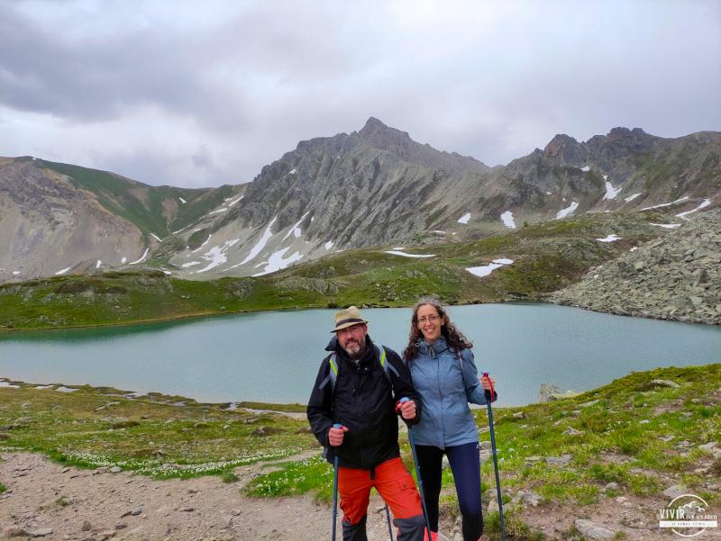 Lac de l'Oule en el Col du Granon (Serre-Chevalier, Alpes, Francia)