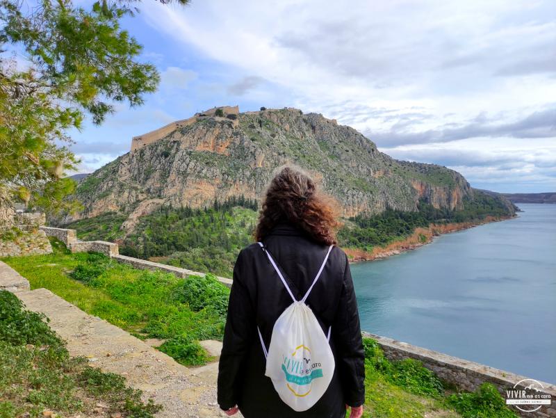 Nauplia. Vista al Castillo Palamidi desde Acronauplia