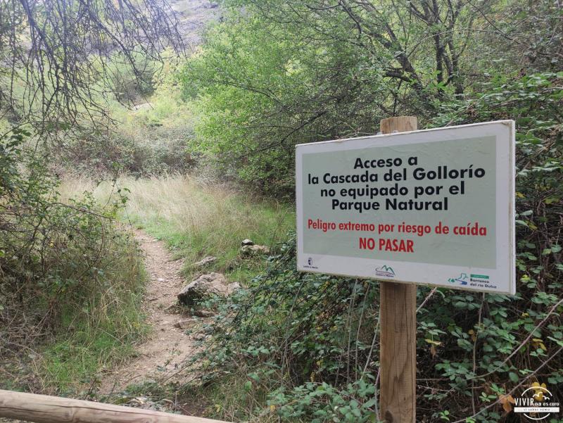 Peligro Cascada de Gollorio (Pelegrina)