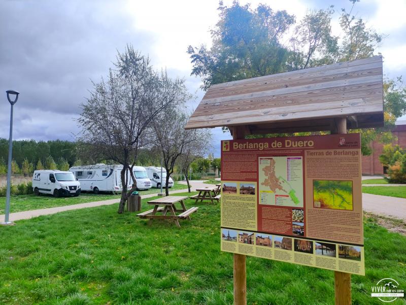 Área gratuita autocaravanas de Berlanga de Duero