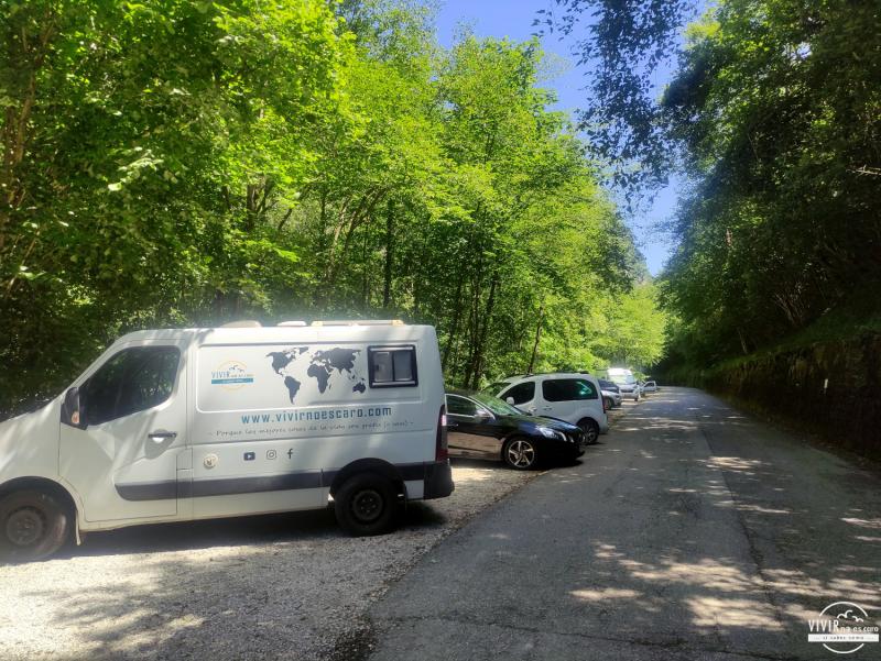 Parking gratuito de las Pozas del Cadini del Brenton (Dolomitas, Italia)