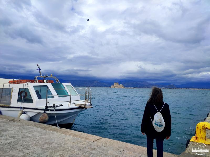 Nauplia. Paseo en barco a la fortaleza de Bourtzi (Grecia)