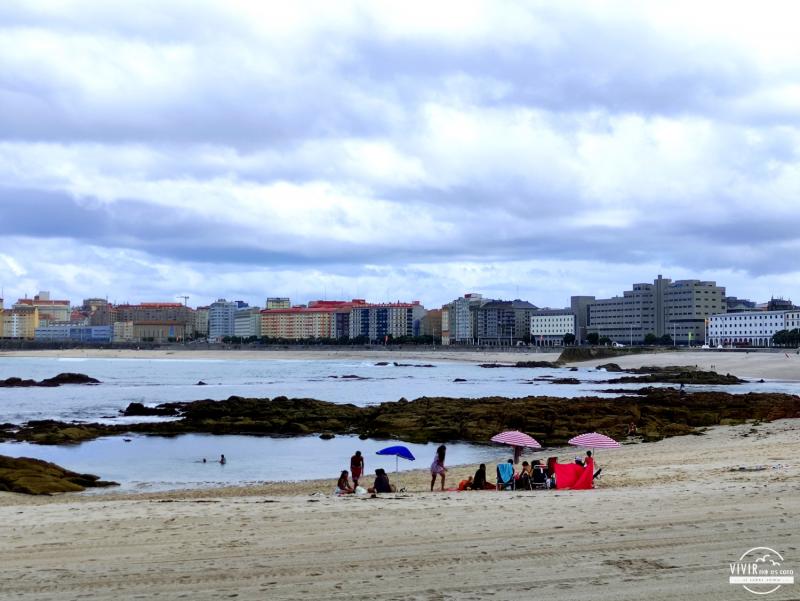 Playa Riazor en A Coruña