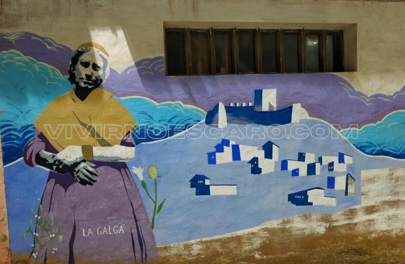 Trasmoz: mural de "La Galga"
