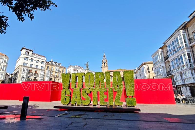 Vitoria-Gasteiz letras verdes