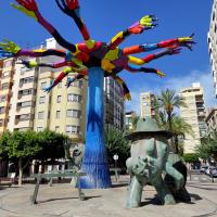 Esculturas de Ripollés en la Plaza Huerto Sogueros de Castellón