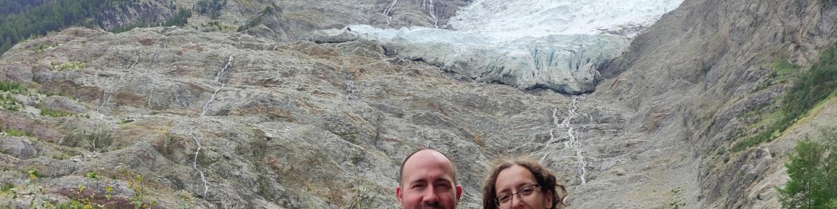 Nosotros en el Glaciar de Bossons (Alpes franceses)
